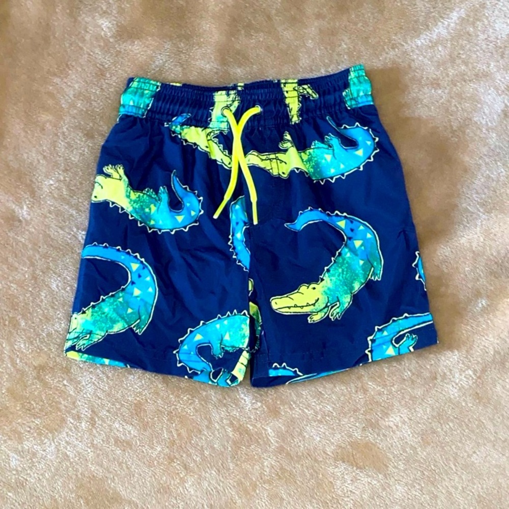 Kids Alligator Print Swim Shorts